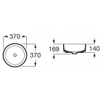 Roca Inspira ROUND A327523000 檯上面盆